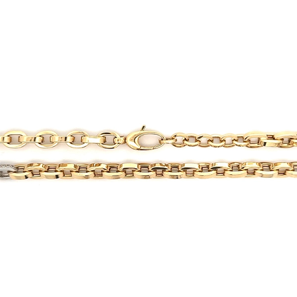 Gold Necklace with Zircons