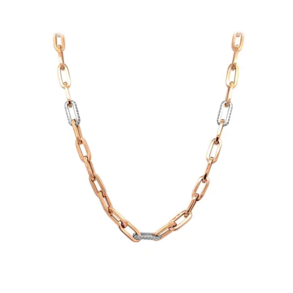 Ladies Necklace made of Combination Gold