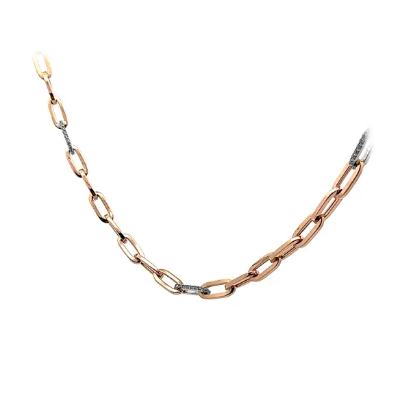 Ladies Necklace made of Combination Gold