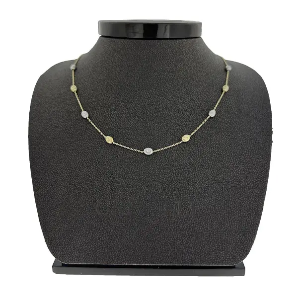 Ladies Necklace made of Combination Gold