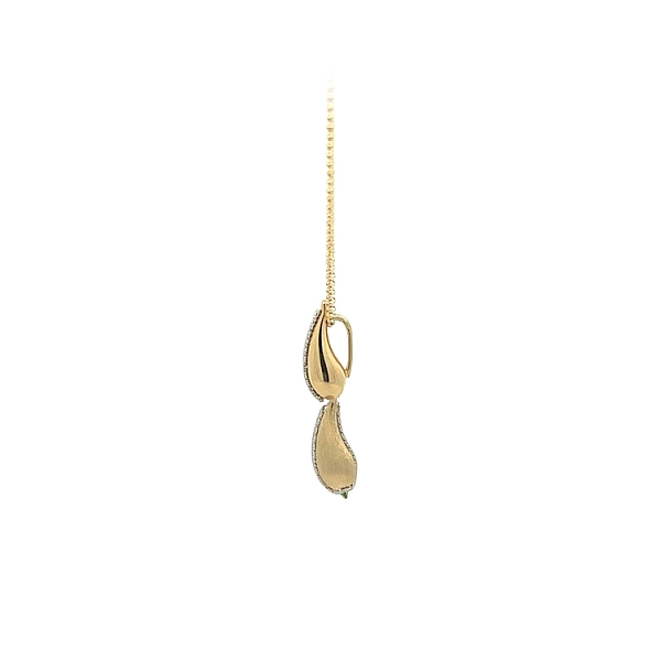 Gold Necklace with Green Stone