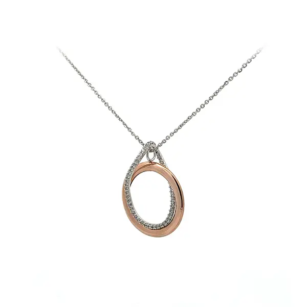 Gold Necklace with Zircons