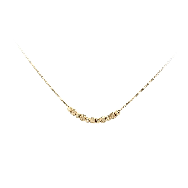 Gold Ladies Hello Necklace