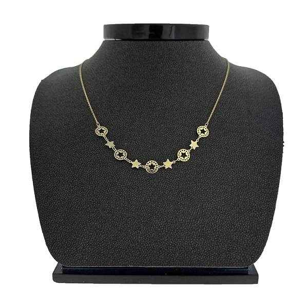 Gold Ladies Necklace Stars