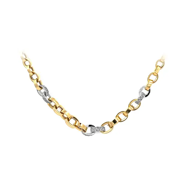 Necklace with Zircones in Gold