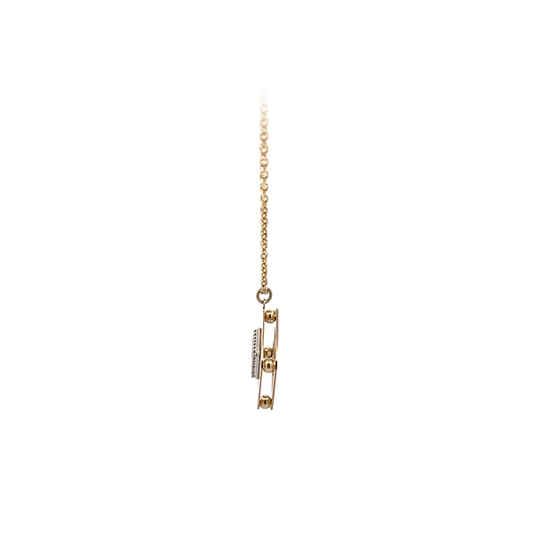 Gold Necklace with Zircons