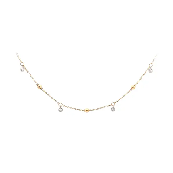 Necklace with Zirconias in Gold
