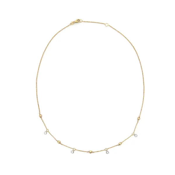 Necklace with Zirconias in Gold