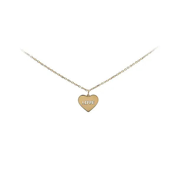 Gold Heart Love Necklace