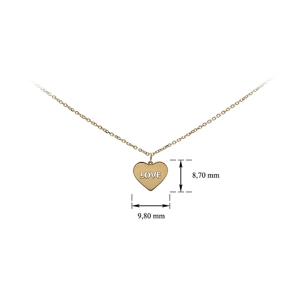 Gold Heart Love Necklace