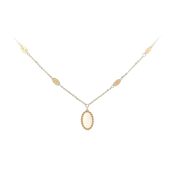 Gold Necklace with Pearl