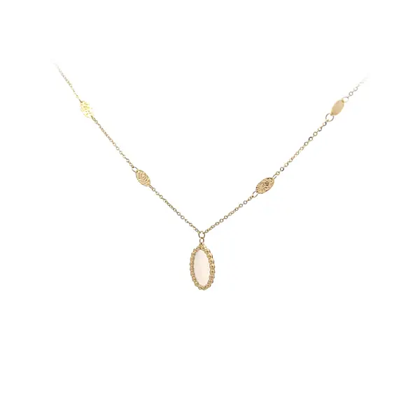 Gold Necklace with Pearl