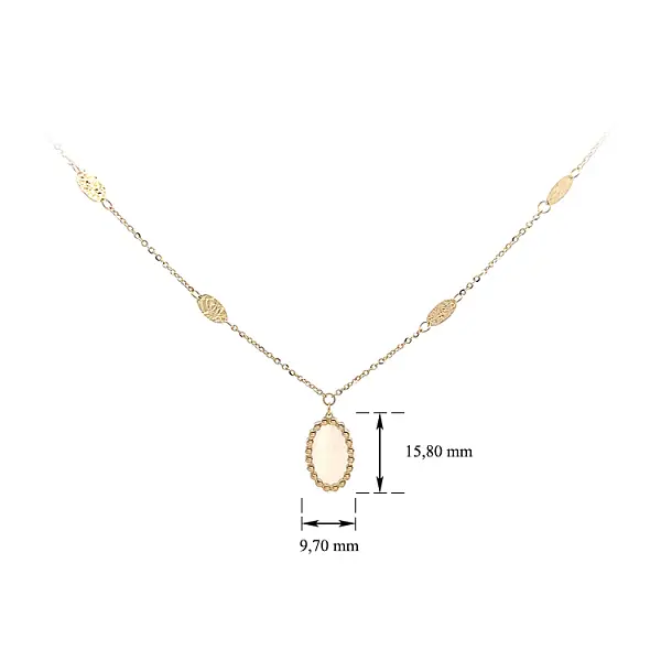 Gold Necklace with Pearl