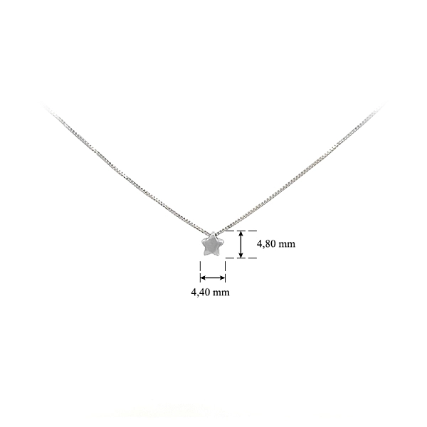White Gold Star Necklace