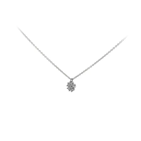 Necklace with White Gold Zircons