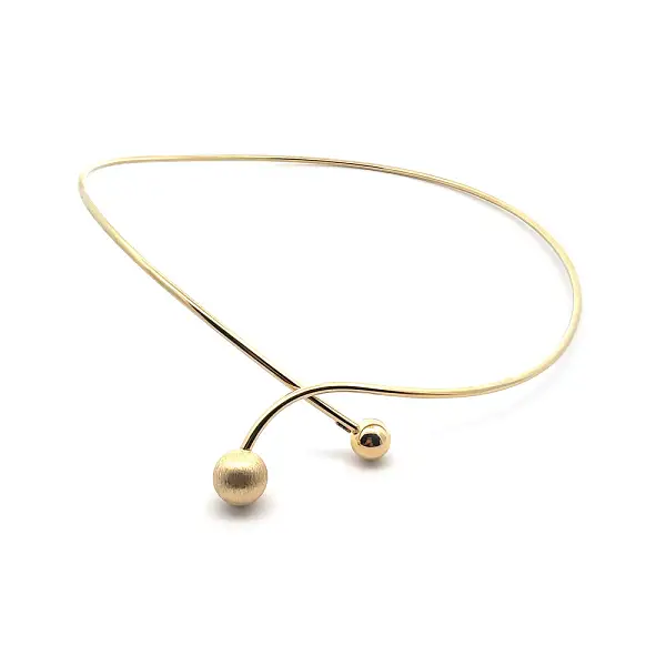 Gold Fixed Necklace Balls