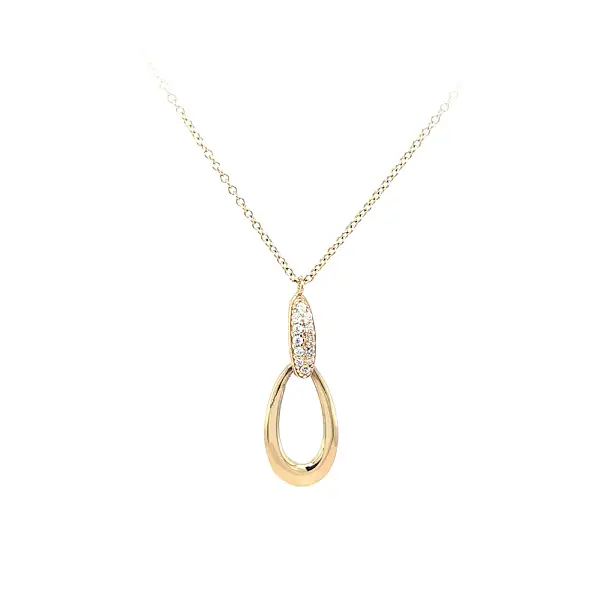 Gold Necklace with Zircons