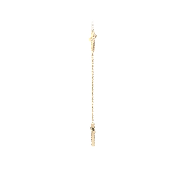 Gold Cross Necklace with Zirconias
