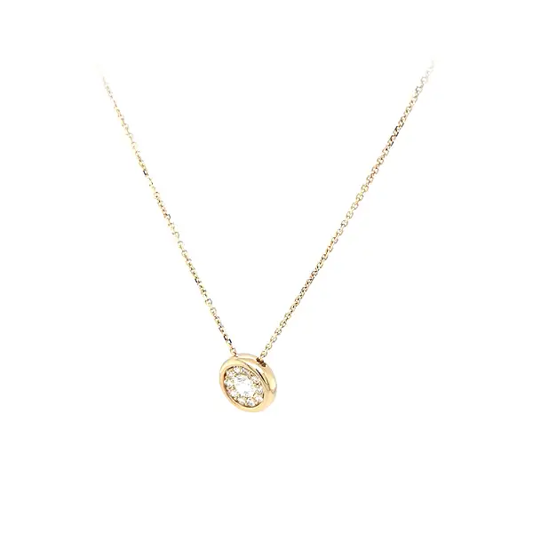 Gold Necklace with Zircons