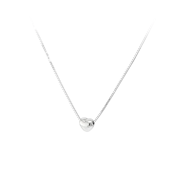 White Gold Heart Necklace