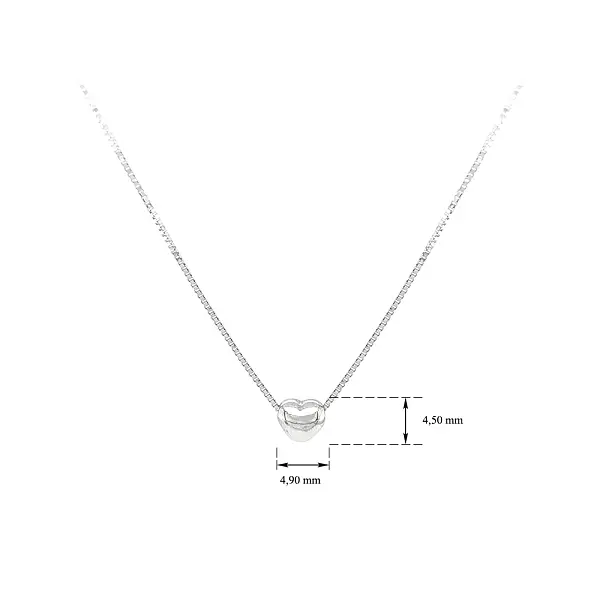 White Gold Heart Necklace