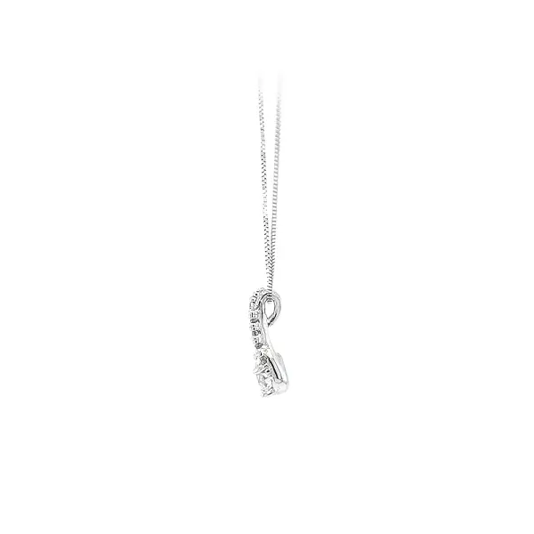 Necklace with White Gold Zircons