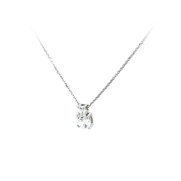 Necklace with White Gold Zircons