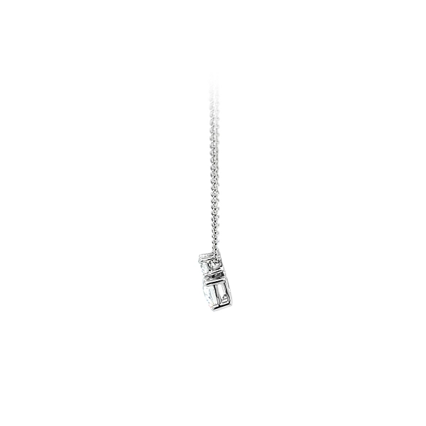 Necklace with White Gold Zircons