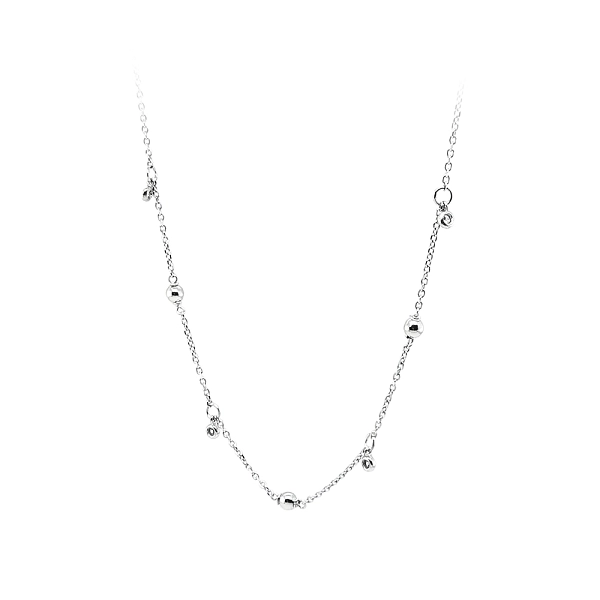 Necklace with White Gold Zircons