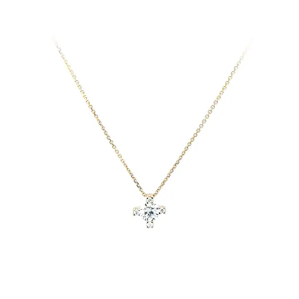 Gold Necklace with Zircons