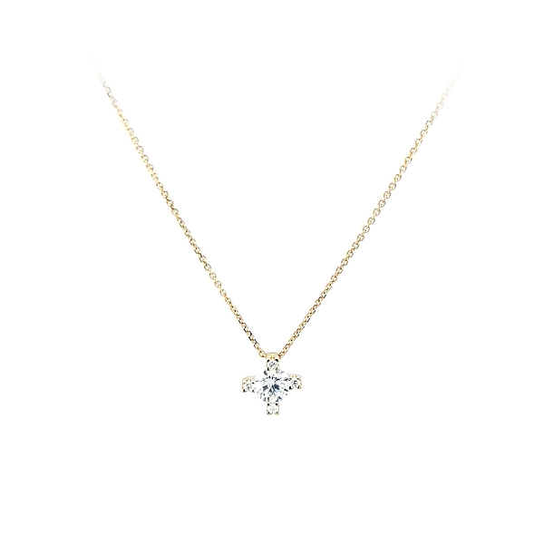 Gold Necklace with Zircons