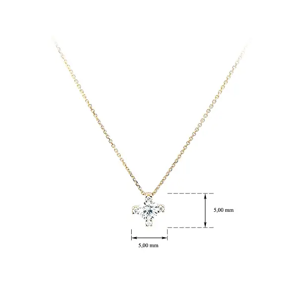 Gold Necklace with Zircons