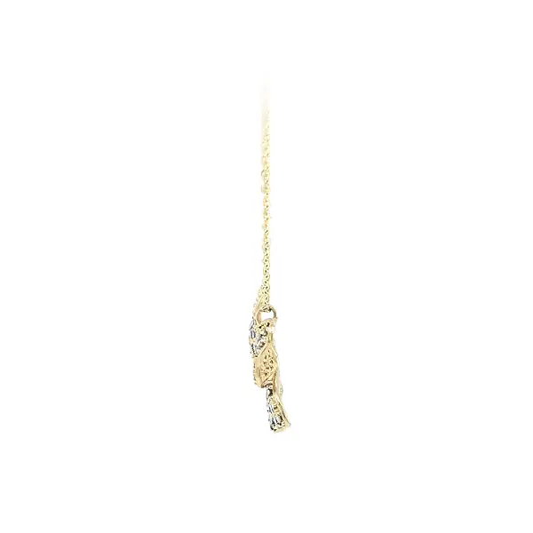 Gold Butterfly Necklace with Zirconias