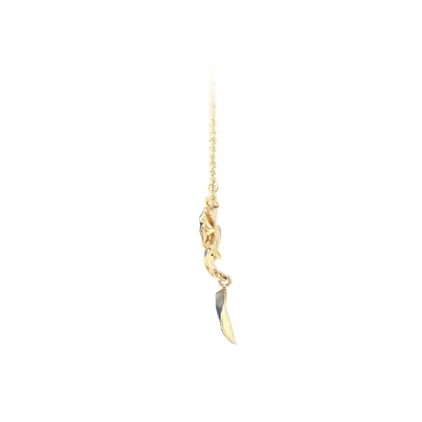 Gold Necklace with Enamel