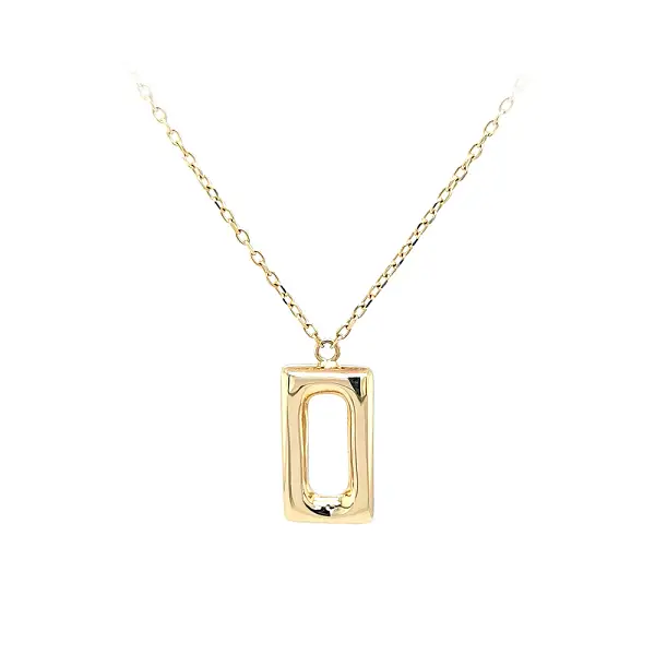Gold Necklace of Geometric Shape