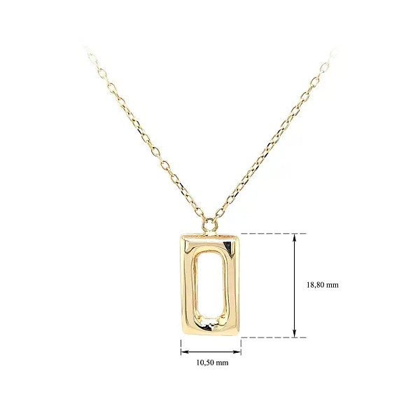 Gold Necklace of Geometric Shape