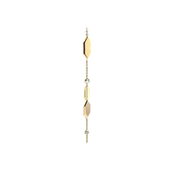 Gold Necklace with Zircons