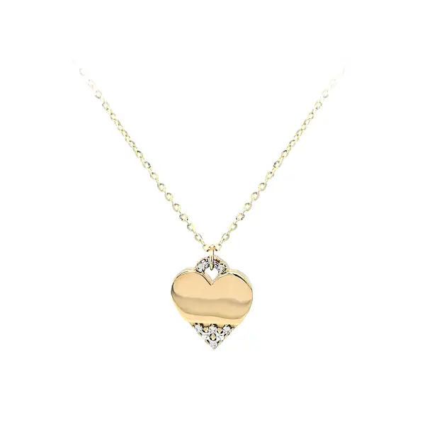 Necklace Hearts of Combination Gold