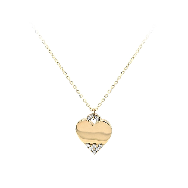 Necklace Hearts of Combination Gold