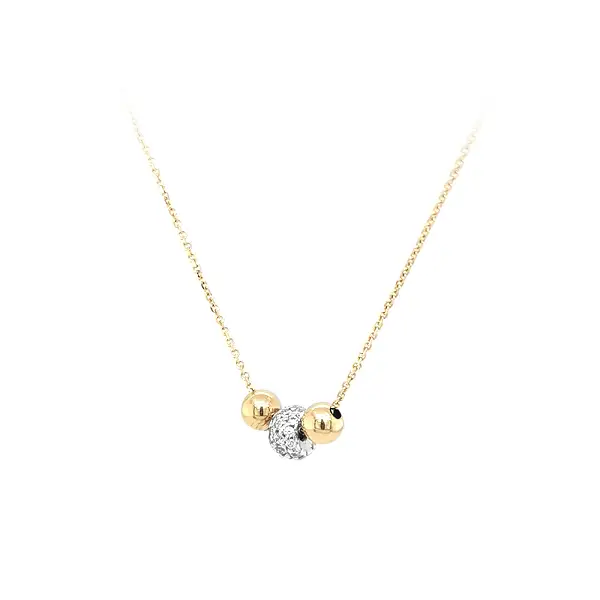 Necklace with Zirconias in Gold