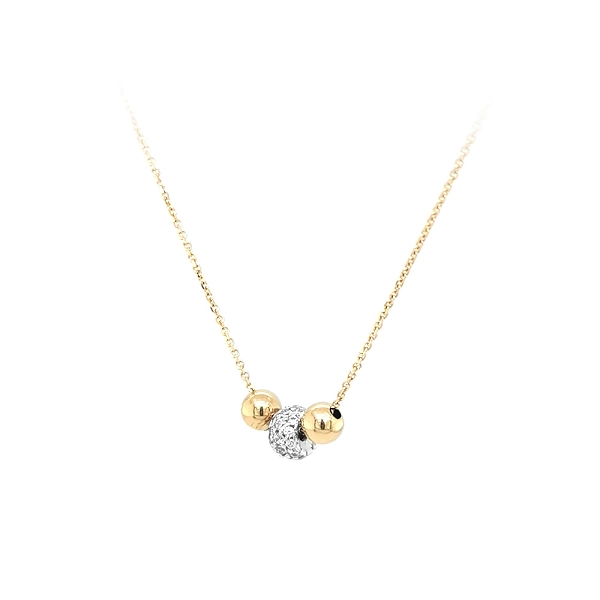 Necklace with Zirconias in Gold
