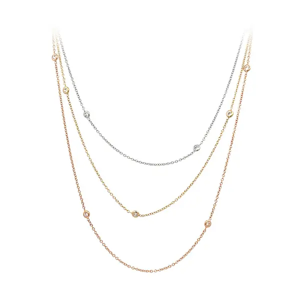 Necklace with Zirconias in Gold