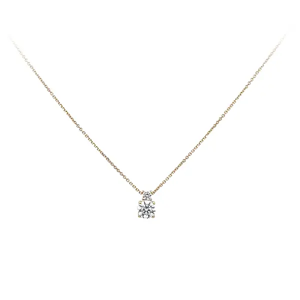 Gold Necklace with Zircons