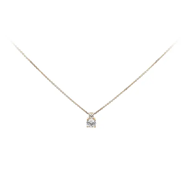 Gold Necklace with Zircons