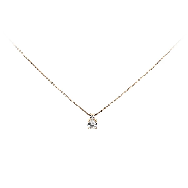Gold Necklace with Zircons