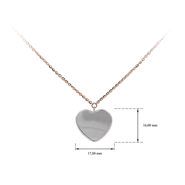 Necklace Hearts of Combination Gold