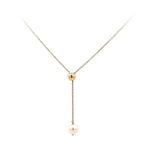 Gold Necklace with Pearl