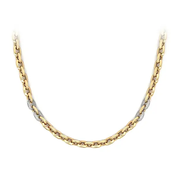 Necklace with Zirconias in Gold
