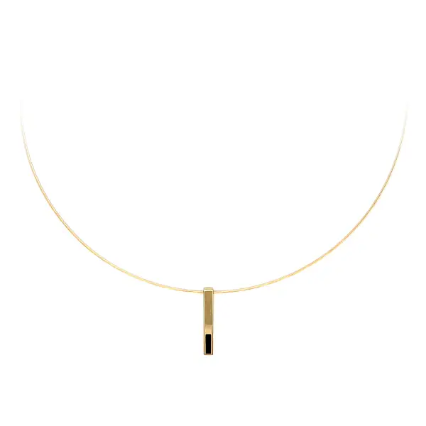 Gold Necklace with Enamel