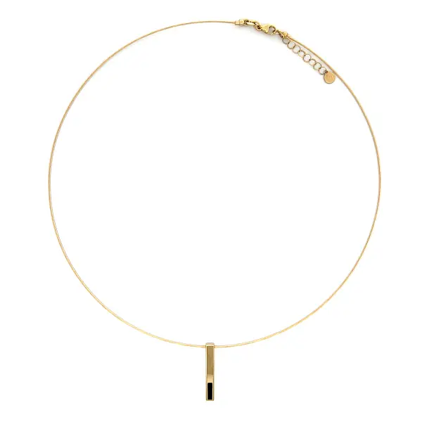 Gold Necklace with Enamel